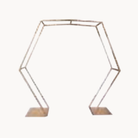 White metal hexagonal arch frame