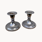 Pair of silver plated candlesticks