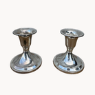 Silver candlestick holders
