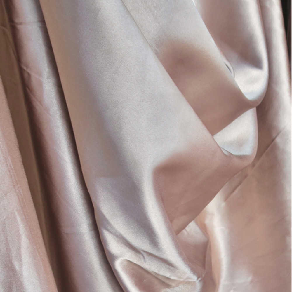 Champagne Satin Drapery Panel for Home | NS Styling